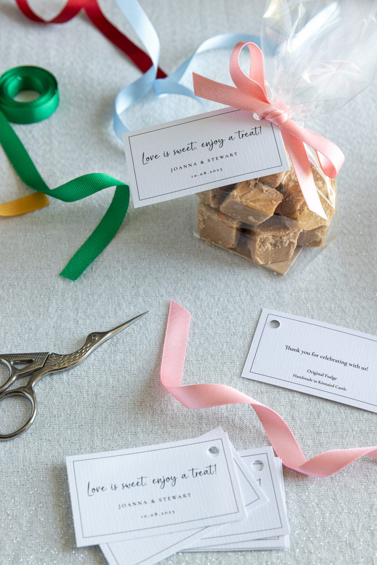 Rum Bothy Spiced Rum & Raisin Fudge Wedding Favours